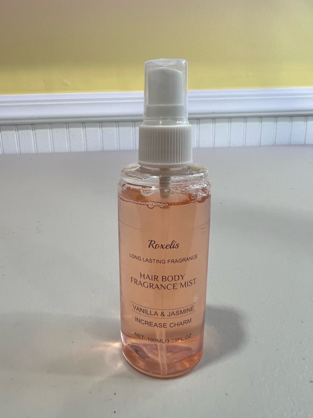 Roxelis Vanilla & Jasmine Hair + Body Fragrance Mist - Peach Pink